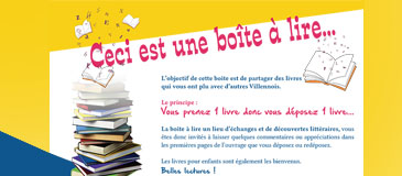 Boîte à lire dans le parc de la mairie