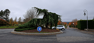 Réfection de chaussée au rond-point de la maison médicale