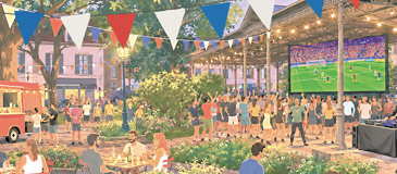 Fête nationale : la halle en bleu blanc foot