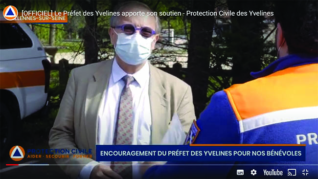 Le Préfet des Yvelines apporte son soutien - Protection Civile